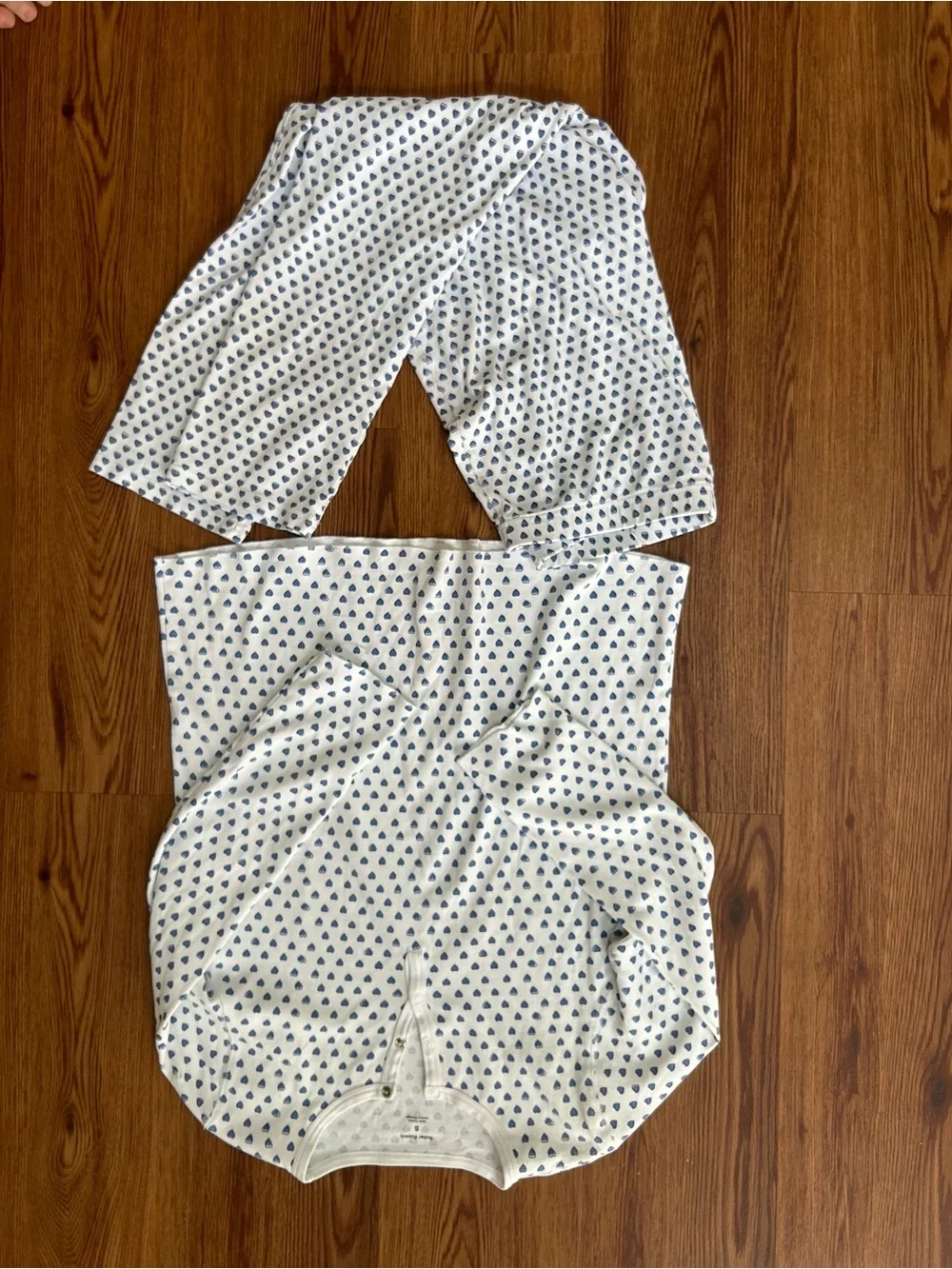 Roller Rabbit Blue Heart Pajama Set Like New!